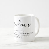 Elegant Feminin Script Grootmoeder Citaat Koffiemok (Voorkant rechts)
