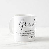 Elegant Feminin Script Grootmoeder Citaat Koffiemok (Voorkant links)