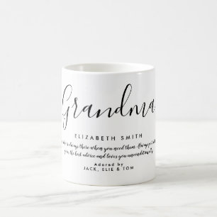 Elegant Feminin Script Grootmoeder Citaat Koffiemok