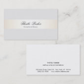 Elegant & Feminine Beauty Salon Satin Kijk Stripe Visitekaartje (Voorkant / Achterkant)