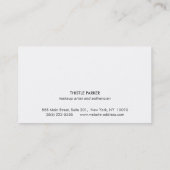 Elegant & Feminine Beauty Salon Satin Kijk Stripe Visitekaartje (Achterkant)