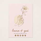 Elegant Feminine Blush Pink Earring Display Card Visitekaartje (Achterkant)