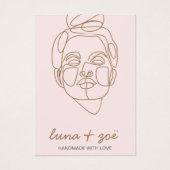 Elegant Feminine Blush Pink Earring Display Card Visitekaartje (Voorkant)