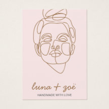 Elegant Feminine Blush Pink Earring Display Card