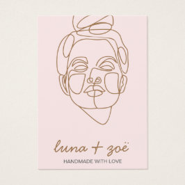 Elegant Feminine Blush Pink Earring Display Card Visitekaartje