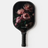 Elegant Feminine Floral Pink Peonies Aangepaste na Pickleball Paddle (Achterkant)