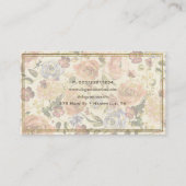 Elegant Feminine Floral Visitekaartje (Achterkant)