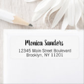 Elegant Feminine Girly Modern Chic Black Script Etiket (Insitu)