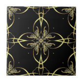 Elegant Feminine Gold en Black Classic Tegeltje (Voorkant)