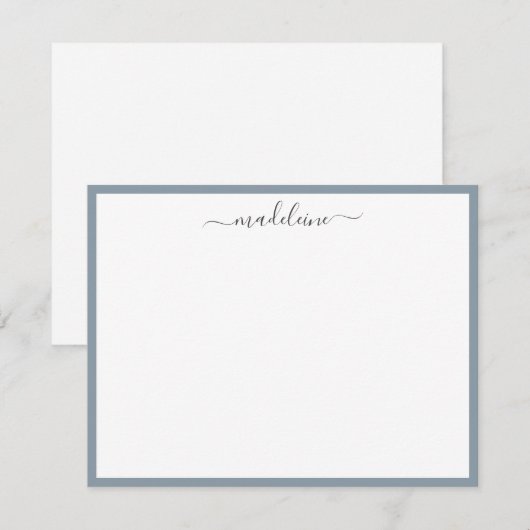 Elegant Feminine Handwrite Calligraphy Note Kaart Notitiekaartje (Voorkant / Achterkant)