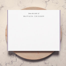 Elegant Feminine Lila Paars van het bureau van Notitiekaartje