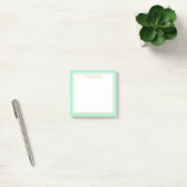 Elegant & Feminine Mint/White/Gold-gepersonaliseer Post-it® Notes (Kantoor)