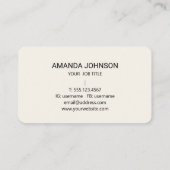 Elegant Feminine Monogram Initial Script Ivory  Visitekaartje (Achterkant)