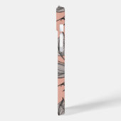 Elegant Feminine  roze en grijze bloem Case-Mate iPhone Case (Achterkant / Links)