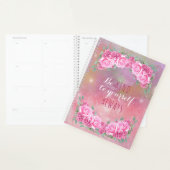 Elegant feminine roze roze rozenregeling planner (Display)