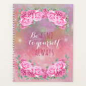 Elegant feminine roze roze rozenregeling planner (Voorkant)