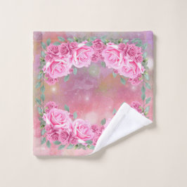 Elegant feminine roze roze rozenregeling washandje