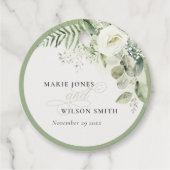 Elegant Fern Eucalyptus Greenery Bedankjes Labels (Voorkant)