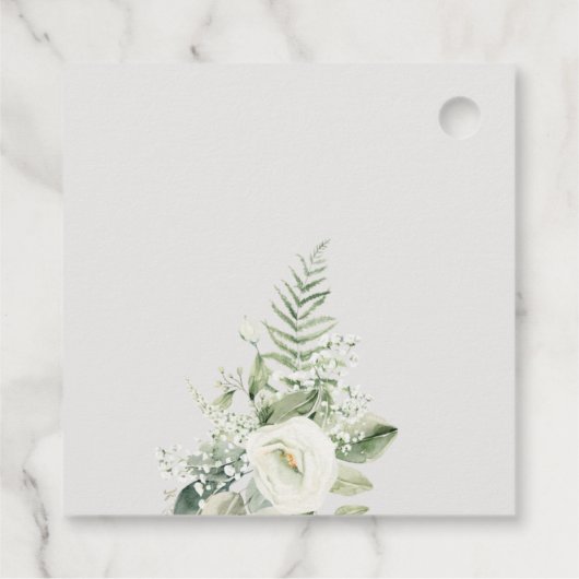 Elegant Fern Eucalyptus Greenery Bedankjes Labels (Achterkant)