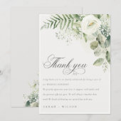 Elegant Fern Eucalyptus Greenery Bedankkaart (Voorkant / Achterkant)