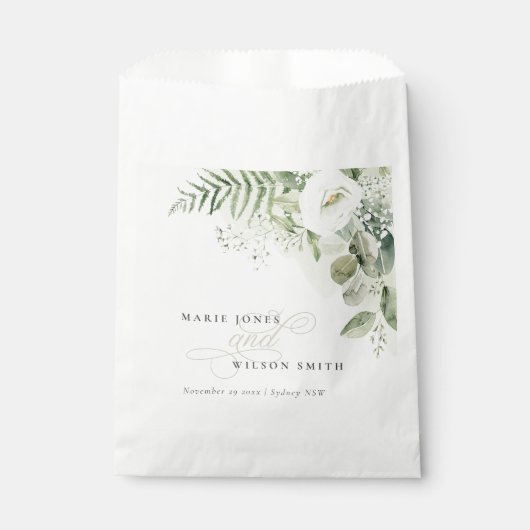 Elegant Fern Eucalyptus Greenery Bedankzakje (Voorkant)