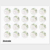 Elegant Fern Eucalyptus Greenery Ronde Sticker (Vel)