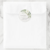 Elegant Fern Eucalyptus Greenery Ronde Sticker (Tas)