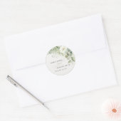 Elegant Fern Eucalyptus Greenery Ronde Sticker (Envelop)