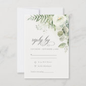 Elegant Fern Eucalyptus Greenery RSVP Kaartje (Voorkant)