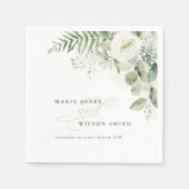 Elegant Fern Eucalyptus Greenery Servet (Voorkant)