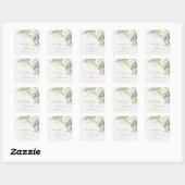 Elegant Fern Eucalyptus Greenery Vierkante Sticker (Vel)
