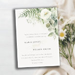 Elegant Fern Greenery White Floral Wedding Invite Bedankkaart<br><div class="desc">Als u nog meer aanpassingen nodig hebt,  kunt u mij op yellowfebstudio@gmail.com vrij klikken.</div>