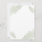 Elegant Fern leves Gold Foil Wedding Invitation Kaart (Achterkant)