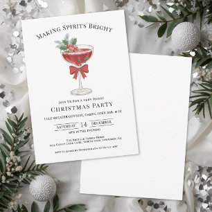 Elegant Festief Kerst Cocktaillokaal Feest Kaart
