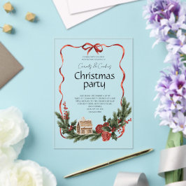 Elegant Festive Christmas Party Acryl Uitnodigingen