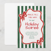 Elegant Festive Christmas Party Invitation Kaart (Voorkant / Achterkant)