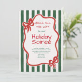 Elegant Festive Christmas Party Invitation Kaart (Staand voorkant)