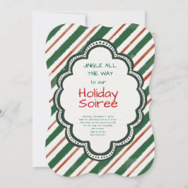 Elegant Festive Christmas Party Invitation Kaart