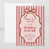 Elegant Festive Christmas Party Invitation Kaart (Voorkant / Achterkant)