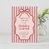 Elegant Festive Christmas Party Invitation Kaart (Staand voorkant)