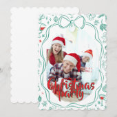 Elegant Festive Christmas Party Invitation Kaart (Voorkant / Achterkant)