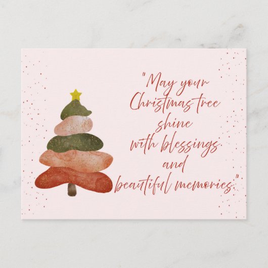 Elegant Festive Christmas Tree Feestdagenkaart (Voorkant)