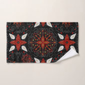 Elegant, festive feel symmetrical floral pattern bad handdoek (Handdoek)