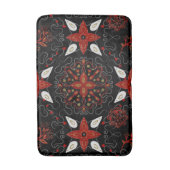 Elegant, festive feel symmetrical floral pattern badmat (Voorkant Verticaal)
