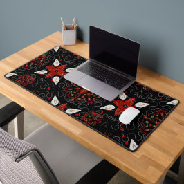 Elegant, festive feel symmetrical floral pattern bureaumat