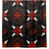 Elegant, festive feel symmetrical floral pattern douchegordijn (Voorkant)