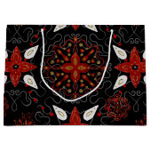 Elegant, festive feel symmetrical floral pattern groot cadeauzakje (Voorkant)