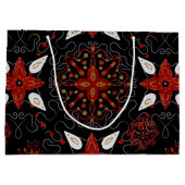 Elegant, festive feel symmetrical floral pattern groot cadeauzakje (Achterkant)