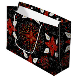 Elegant, festive feel symmetrical floral pattern groot cadeauzakje
