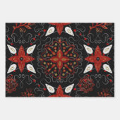 Elegant, festive feel symmetrical floral pattern inpakpapier vel (Voorkant)